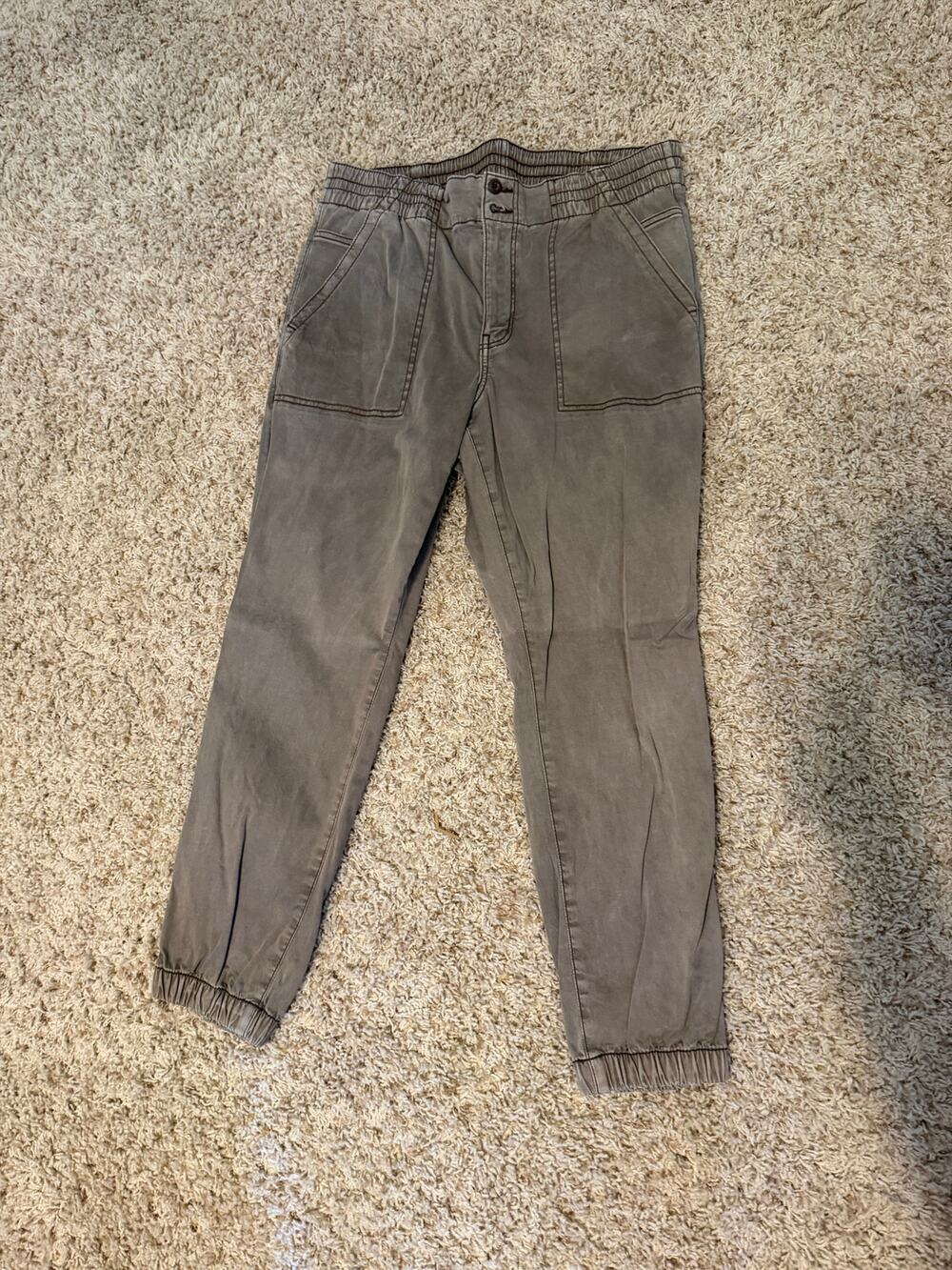 American Eagle Faded Brown Cargo Joggers 16 Short